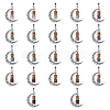 2 Sets Alloy Moon European Dangle Charms PALLOY-FI0001-03-1