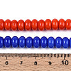 Electroplate Opaque Solid Color Glass Beads Strands GLAA-T025-8mm-18-4