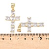 Brass Glass Pendants KK-C162-065G-3