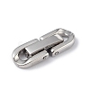 Non-Tarnish 304 Stainless Steel Fold Over Clasps X-STAS-G307-11A-P-2