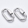 Tarnish Resistant 304 Stainless Steel Screw Carabiner Lock Charms STAS-N087-25A-01-1