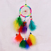 Polyester Woven Web/Net with Feather Wind Chime Pendant Decorations PW22111461702-1