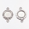 Tibetan Style Link Cabochon Bezel Settings TIBEP-0578-S-FF-1