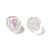UV Plating Rainbow Iridescent Acrylic Beads PACR-M002-07-5