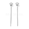 50Pcs Crystal Head Steel Sewing Craft Positioning Needles TOOL-NH0001-03C-3