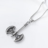 Hip Hop Street Style 304 Stainless Steel Axe Pendant Box Chain Necklaces for Men IG7443-4