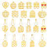 ARRICRAFT 6 Sets Chinese Character Double Happiness Zinc Alloy Pendant Decorations DIY-AR0002-93-1