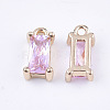 Transparent Glass Charms X-GLAA-T007-13G-2