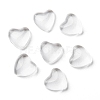 Transparent Glass Heart Cabochons GGLA-R021-8mm-4