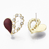 (Jewelry Parties Factory Sale)Heart Alloy Enamel Stud Earrings X-EJEW-N009-10C-3