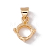 Brass Pendant Cabochon Settings KK-E066-03G-01-2