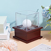 Square Transparent Acrylic Baseball Display Case AJEW-WH0323-06-5