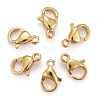 Ion Plating(IP) 304 Stainless Steel Lobster Claw Clasps LS-STAS-H352-01B-G-01-1