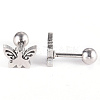 Tarnish Resistant 201 Stainless Steel Barbell Cartilage Earrings LS-EJEW-R147-20-4