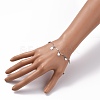 304 Stainless Steel Flower Charm Bracelets BJEW-JB05782-4