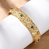 304 Stainless Steel Rhinestone Cuff Bangles for Women BJEW-R026-01G-1