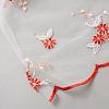 Flower Pattern Polyester Lace Fabic DIY-WH0061-021A-2