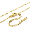 Ion Plating(IP) Initial Letter 304 Stainless Steel Pendant Necklaces NJEW-M199-01G-K-4