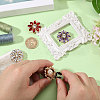 8Pcs 4 Colors Alloy Rhinestone Cufflinks BUTT-GL0001-02-3