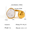 304 Stainless Steel with Plastic Pearl Cuff Open Rings FS-WGD589A-04-1