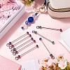 20Pcs Iron Bar Beadable Keychain for Jewelry Making DIY Crafts IFIN-SC0001-60-4
