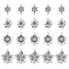 20Pcs 4 Styles Tibetan Style Zinc Alloy Connector Charms FIND-YW0003-08-1