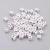 Acrylic Horizontal Hole Letter Beads PL37C9308-I-1