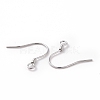 Anti-Tarnish Rhodium Plated 925 Sterling Silver Earring Hooks STER-D035-22P-2