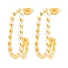 Twist 304 Stainless Steel Enamel Stud Earrings SA-CBA065A-01G-02-2