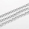 Tarnish Resistant 304 Stainless Steel Cable Chains CHS-P001-05P-0.6MM-1