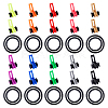 SUPERFINDINGS 50 Sets 10 Colors Plastic & Silicone O-Rings Fishing Rod Pole Hook Keeper Sets FIND-FH0003-26-1