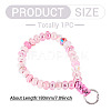 Resin Rondelle Bead with Polyester & Spandex Cord Phone Hand Strap Chains HJEW-TADJ0011-3