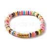 Handmade Polymer Clay Heishi Beads Stretch Bracelets Sets BJEW-JB07341-2