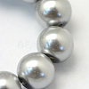 Baking Painted Pearlized Glass Pearl Round Bead Strands X-HY-Q003-6mm-34-3