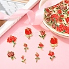 40Pcs 8 Styles Zinc Alloy Enamel Pendants ENAM-CJ0003-22-5