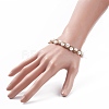 Natural Pearl & Glass Braided Beaded Bracelet BJEW-JB08091-01-3