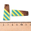 Epoxy Resin & Walnut Wood Pendants RESI-N039-121M-3
