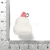 Christmas Flocky Opaque Resin Pendants LS-RESI-C064-01E-3