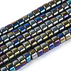 AB Color Plated Opaque Glass Beads Strands GLAA-T026-2x4mm-P16-1
