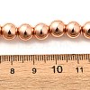 Electroplated Synthetic Magnetic Hematite Beads Strands G-L613-F01-02B-4