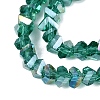 Electroplate Transparent Glass Beads Strands EGLA-Q139-01A-A20-3