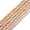 Natural Petrified Wood Round Beads Strands G-P128-49-4mm-1