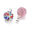 Polymer Clay Rhinestone Pendants RB-S055-12C-M-3