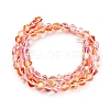 Electroplate Transparent K9 Glass Beads Strands X-GLAA-L028-8mm-B02-3