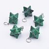 Synthetic Malachite Pendants G-E398-02F-2