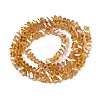 Electroplate Transparent Glass Beads Strands EGLA-Q139-01A-A04-2