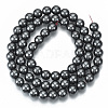 Non-magnetic Synthetic Hematite Beads Strands G-Q892-6mm-3