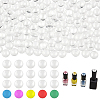 200Pcs Transparent Glass Nail Polish Color Card AJEW-FG0007-95-1