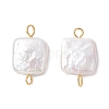 Natural Keshi Pearl Connector Charms PALLOY-JF04243-02-1