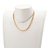 304 Stainless Steel Oval Link Chain Necklaces NJEW-JN03417-01-4